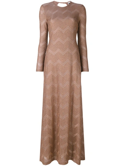 M Missoni Backless Gown In Black