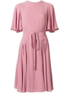 VALENTINO belted plisse dress,NB3VADT01MH12235653