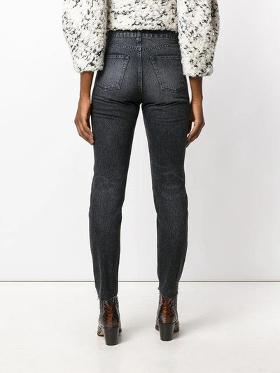 Shop Saint Laurent Light-wash Skinny Jeans