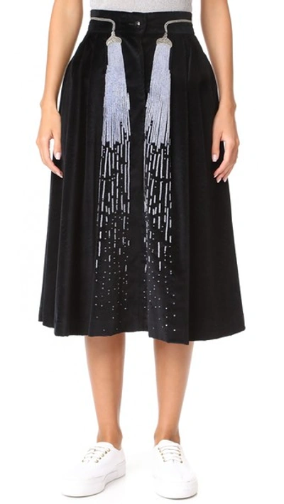 Shop Olympia Le-tan Judy Skirt In Black