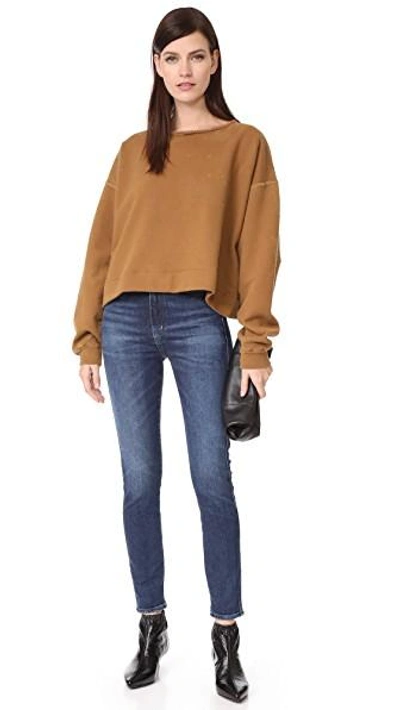 Shop Agolde Roxanne Super High Rise Skinny Jeans In Freeway