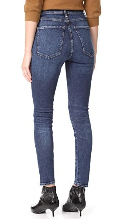 Shop Agolde Roxanne Super High Rise Skinny Jeans In Freeway