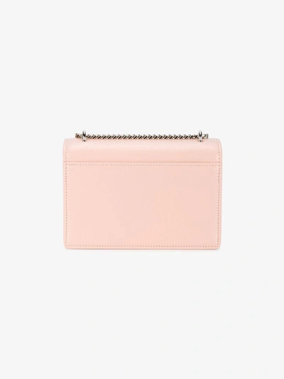 Shop Saint Laurent Pink Sunset Mini Monogram Leather Bag In Nude/neutrals