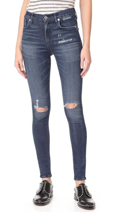 Agolde Sophie High Rise Skinny Crop Jeans In Dare