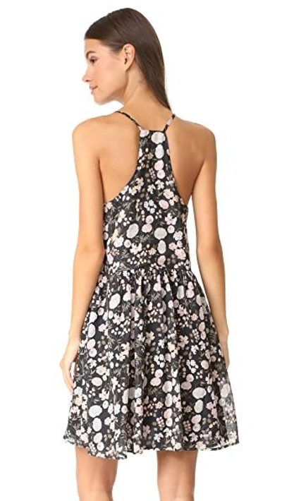 Shop Anine Bing Floral Dress In Black Floral