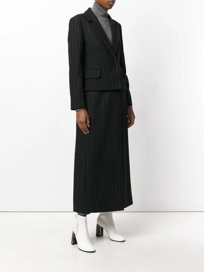 pinstripe suit-style coat