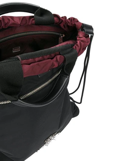 Shop Dolce & Gabbana Bee Crest Appliqué Backpack