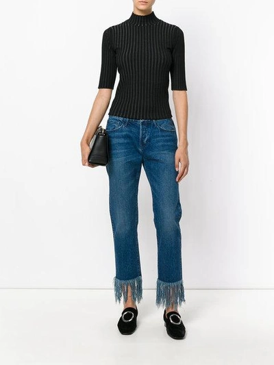 Shop 3x1 Tassel Fringed Jeans In Blue