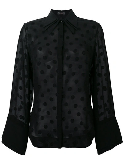 Capucci Polka Dots Shirt In Black|nero