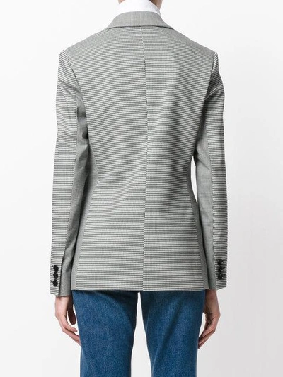 Shop Msgm Houndstooth Double-breasted Blazer