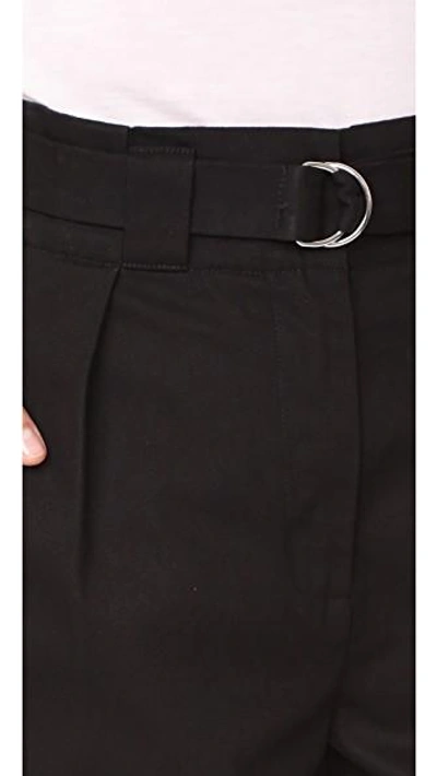 Shop Alexander Wang T Paper Bag Waist Pants With Belt In Black