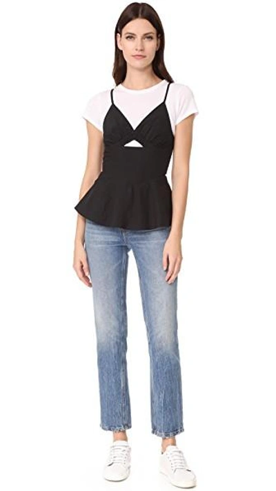 Shop Alexander Wang T Shirt With Front Keyhole In Black
