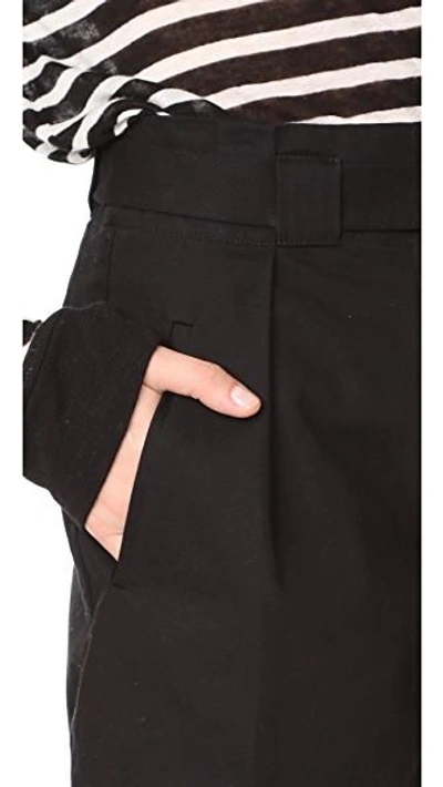Shop Alexander Wang T Paperbag Waist Shorts With Belt In Black