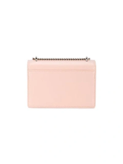 Shop Saint Laurent Pink Sunset Mini Monogram Leather Bag In Neutrals