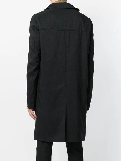 Shop Rick Owens Off-centre Zipped Coat - Black