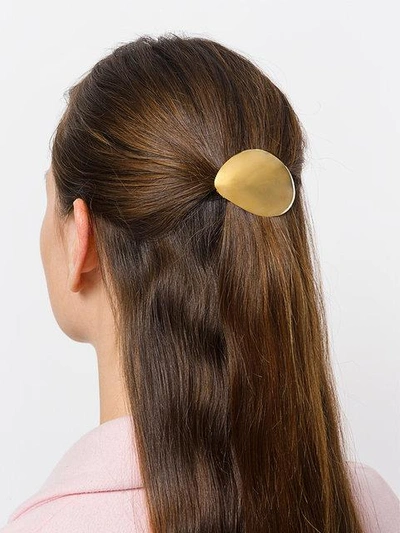 Shop Charlotte Chesnais Egg Small Hair Clip In Gold