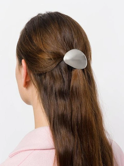 Shop Charlotte Chesnais Egg Small Hair Clip In Metallic
