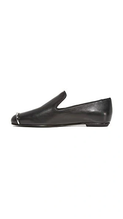 Shop Alexander Wang Binx Flat Slippers In Black