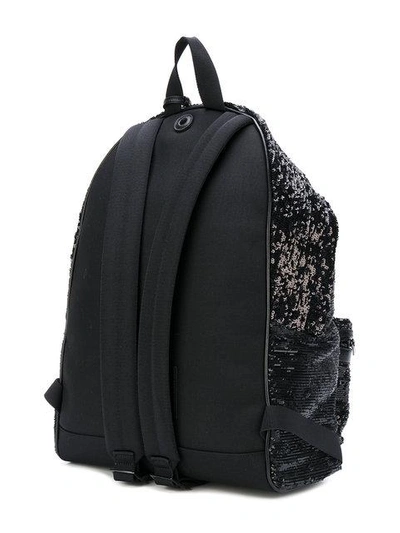 Shop Saint Laurent Classic City Sequin Backpack - Black