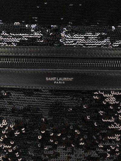 Shop Saint Laurent Classic City Sequin Backpack - Black