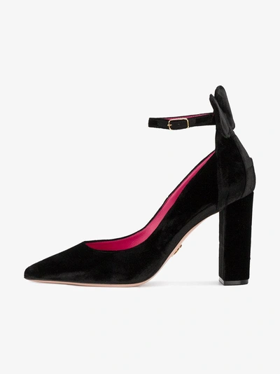 Shop Oscar Tiye Black Minnie 100 Suede Pumps