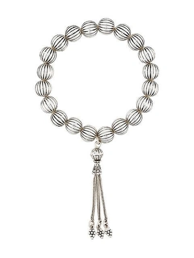 Shop Monan Beaded Bracelet In Grey
