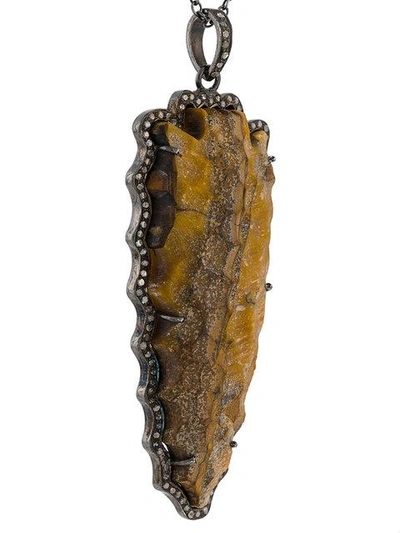 Shop Gemco Dagger Pendant Necklace In Brown