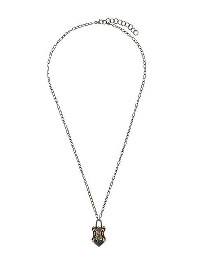 Shop Gemco Key Lock Pendant Necklace In Metallic