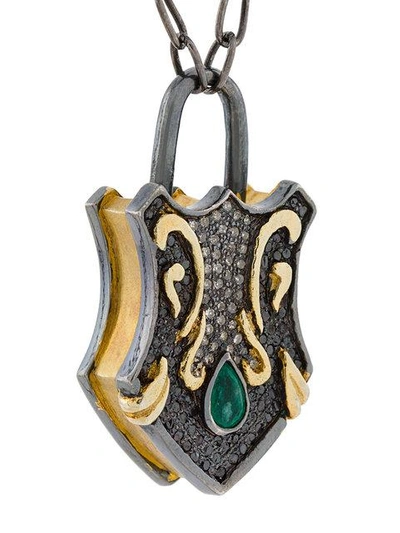 Shop Gemco Key Lock Pendant Necklace In Metallic