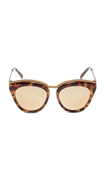 Shop Le Specs Eye Slay Sunglasses In Milky Tort/rust Revo