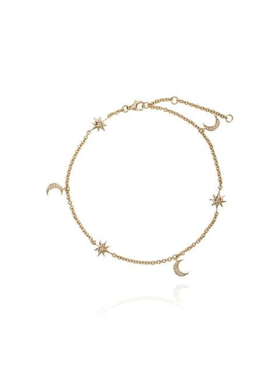 Shop Shay Moon And Starlet Anklet In Metallic