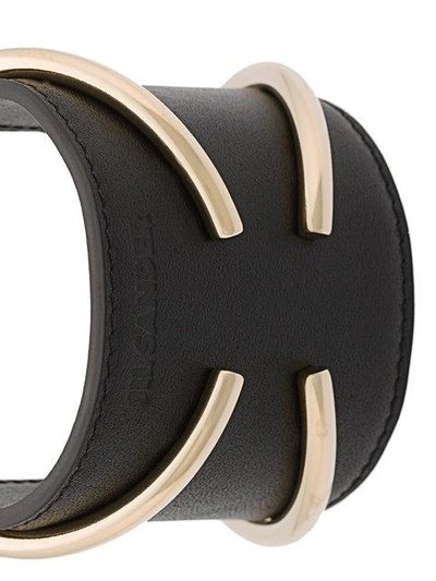 Shop Jil Sander Criss-cross Gold-tone Cuff