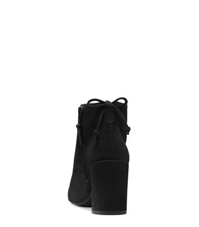 Shop Stuart Weitzman The Lofty Bootie In Black Suede