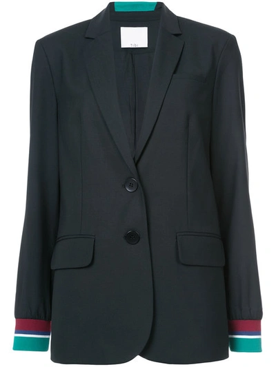 Tibi Dempsey Two-button Suiting Blazer, Black