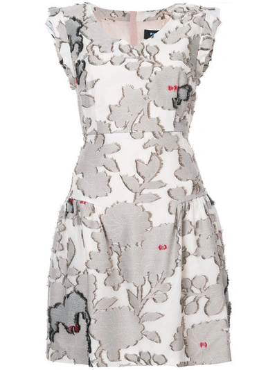 Paule Ka Floral Pattern Mini Dress