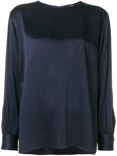 Pre-owned Saint Laurent Classic Shift Blouse In Blue