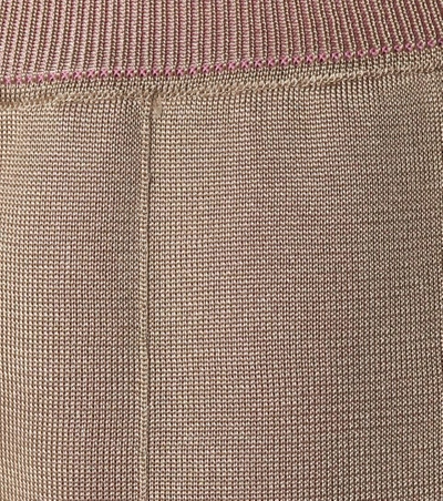 Shop Bottega Veneta Wool And Silk-blend Trousers In Beige