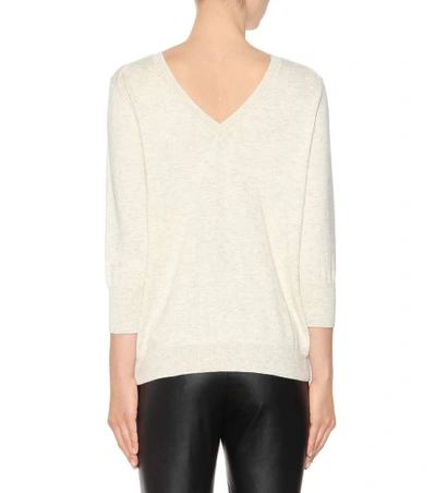 Shop Isabel Marant Étoile Kizzy Cotton And Wool Sweater In Light Grey
