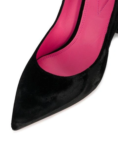 Shop Oscar Tiye Black Minnie 100 Suede Pumps