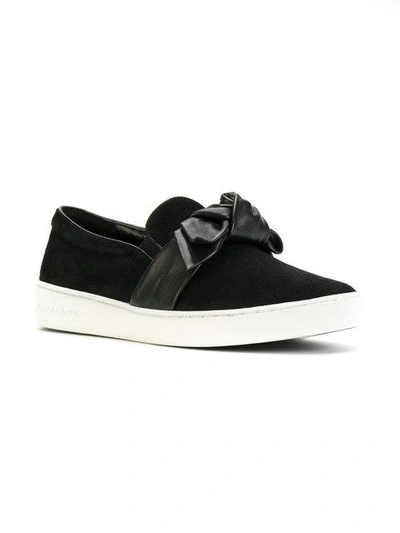 Shop Michael Michael Kors Bow Detail Sneakers In Black