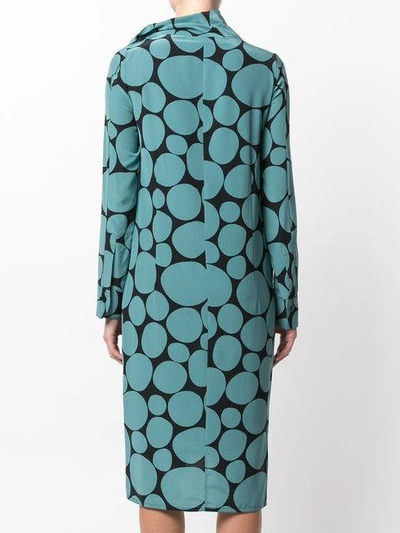 Shop Marni Mosaic Dress In Blue