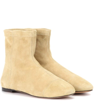 Isabel Marant Detchel Suede Ankle Boots In Beige