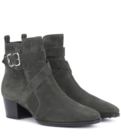 Tod's Suede Ankle Boots In Female