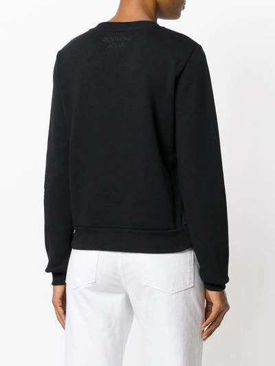 Shop Boutique Moschino Logo Print Sweatshirt - Black