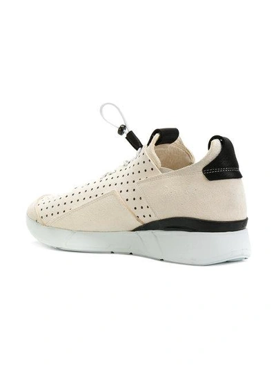 Shop Enso Elasticated Lace-up Sneakers - Neutrals