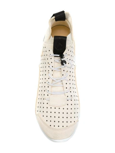 Shop Enso Elasticated Lace-up Sneakers - Neutrals