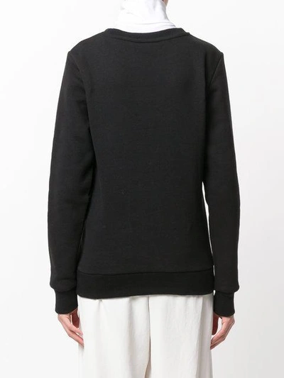 Shop Marcelo Burlon County Of Milan Marcelo Burlon X Kappa Sweatshirt - Black