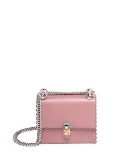 Shop Fendi Kan I Small Leather Chain Bag In English Rose