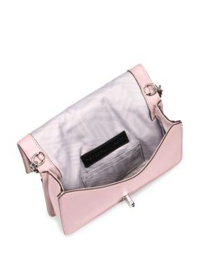 Shop Rebecca Minkoff Chevron Quilted Leather Crossbody Bag In Vintage Pink