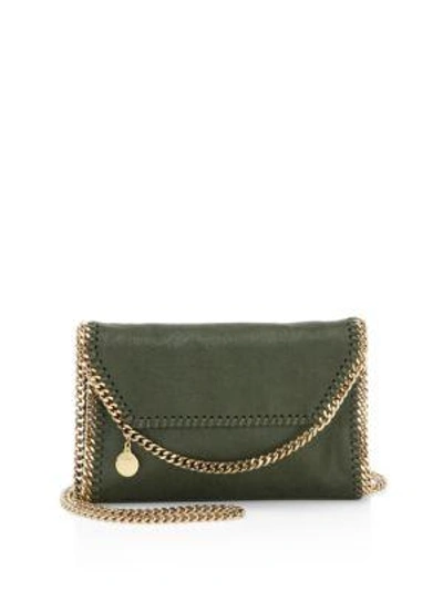 Stella Mccartney Mini Chain Shoulder Bag In Olive